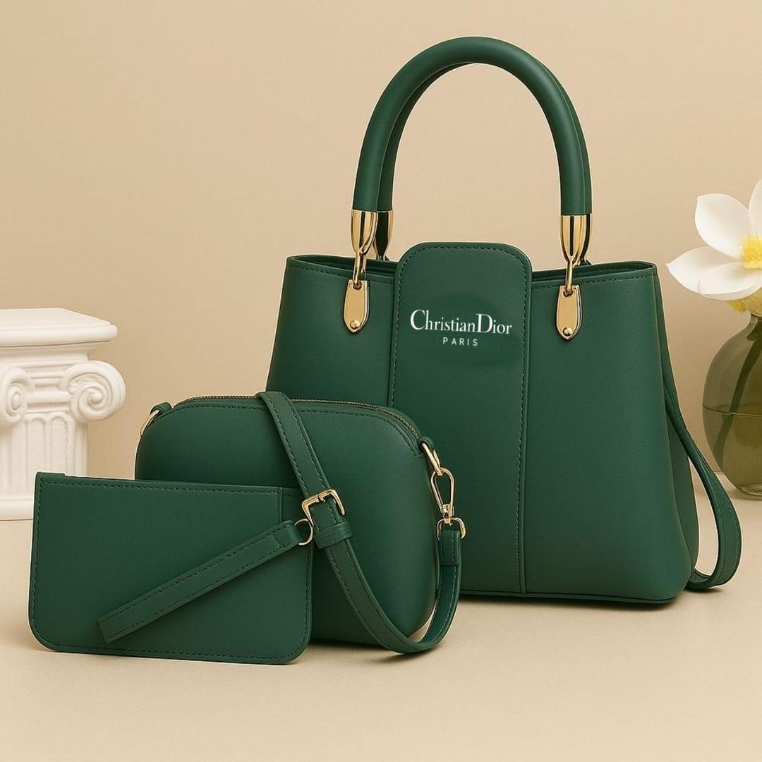 3 PCs women's Pu leather Handbags