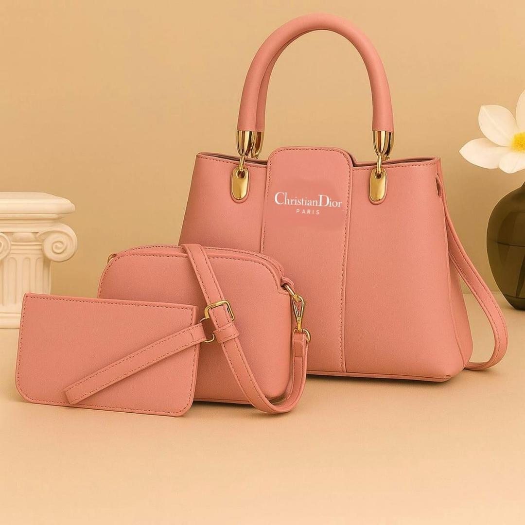 3 PCs women's Pu leather Handbags