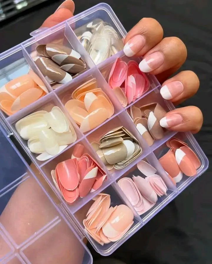 144 Pcs French Style Nails