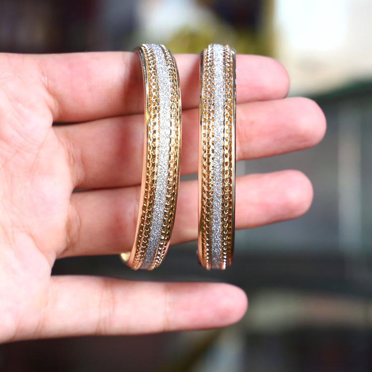 2 PC's Gold Plated Kara Bungle