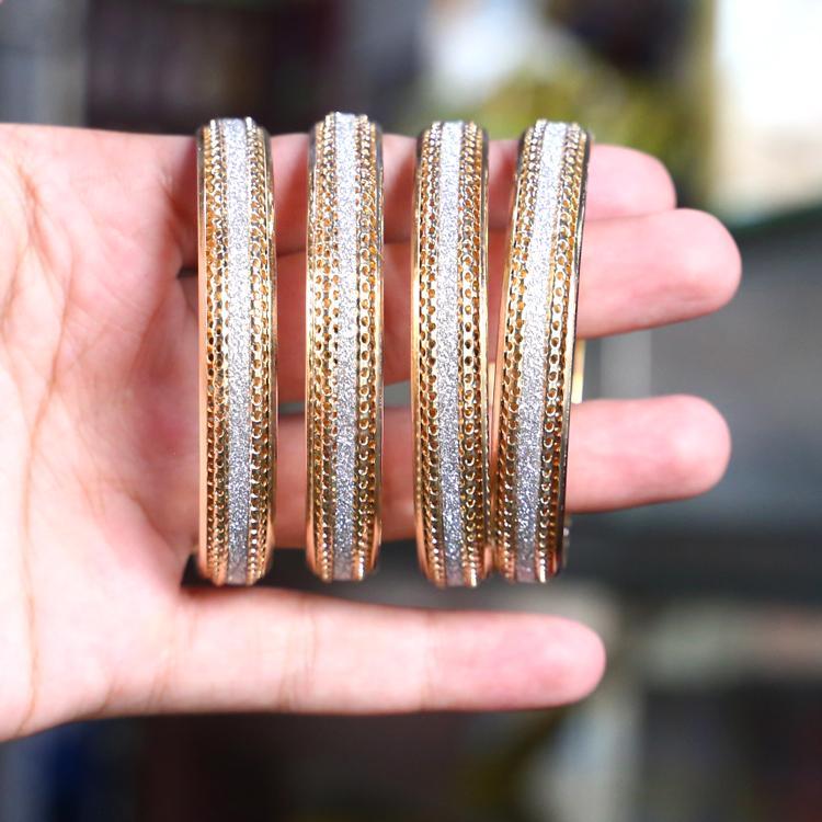 2 PC's Gold Plated Kara Bungle