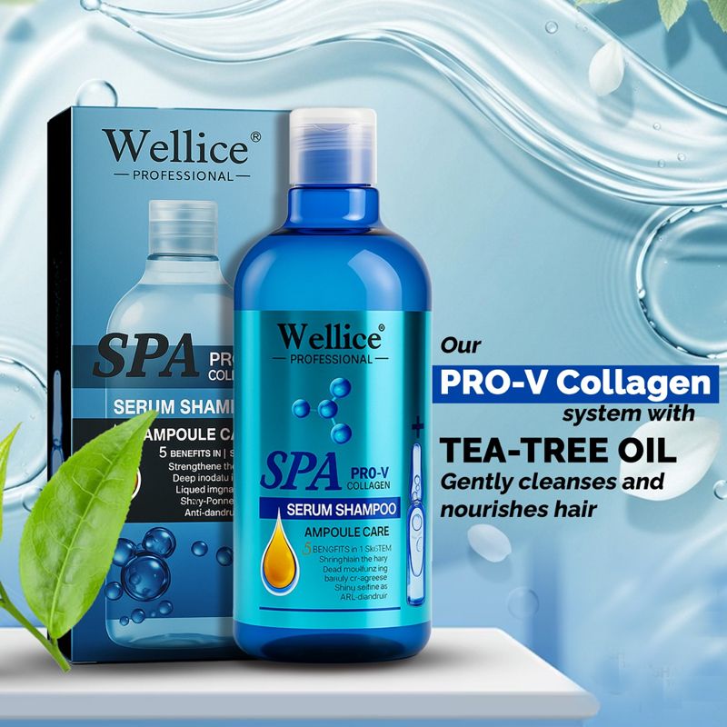Original Blue Wellice Serum Shampoo 500 Ml